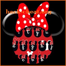 Red cute bow cartoon mouse keyboard theme icon