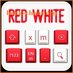 Red White Keyboard icon