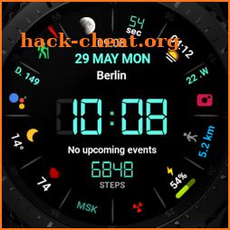 Retro LCD Black watch face icon