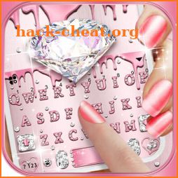 Rose Gold Diamonds Keyboard Theme icon