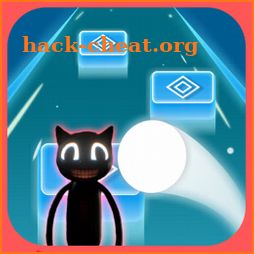 Scary Cartoon cat Hop tiles icon