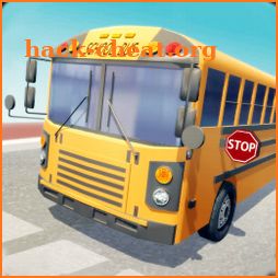 School Bus: summer school transportation icon