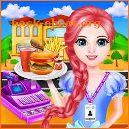 School Cafe Cash Register Girl icon