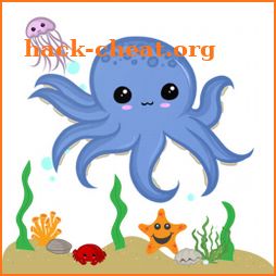 Sea animal coloring icon