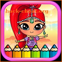 Shimmer Princess Castle Coloring Book icon