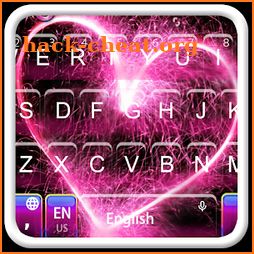 Shining Pink Heart Keyboard Theme icon