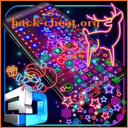 Shiny Neon Christmas Light Gravity Theme icon