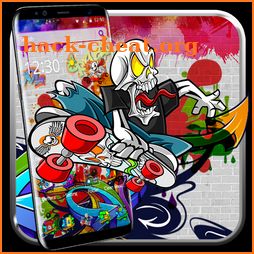 Skate Skull Graffiti Theme icon