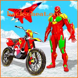 Snow Mountain Moto Bike Transform Robot Bike Games icon