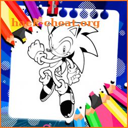 Soni coloring blue hedgehogs icon