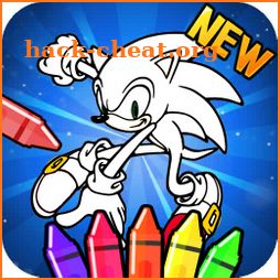 soni coloring blue hedgehog's icon