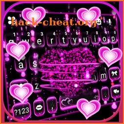 Sparkling Hearts 3d Keyboard Theme icon