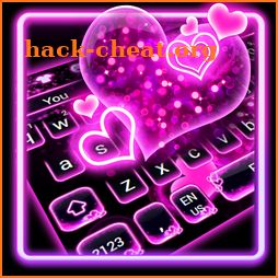 Sparkling Neon Pink Keyboard icon