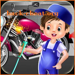 Sports bike factory simulator icon