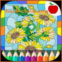 Stained Glass Coloring Book icon