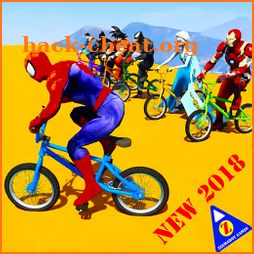 Superheroes Bmx Tricky Racing Games icon