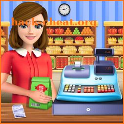 Supermarket Cash Register Sim: Girls Cashier Games icon