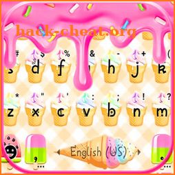 Sweet Drops Icecream Keyboard Background icon