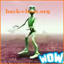 The green alien dance icon