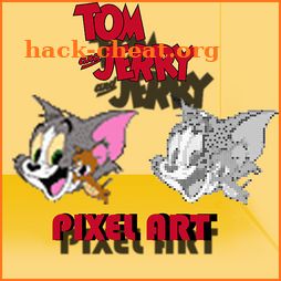 tom & jerry pixel art icon