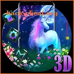 Unicorn Glass Night Theme icon