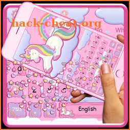 Unicorn Rainbow 3D Keyboard Theme icon