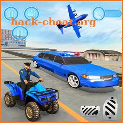 US Police limousine Car Quad Bike Transporter Game icon