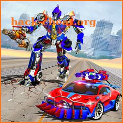 US Police Robot Car Race Shooting Game icon