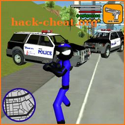 US Police Stickman Rope Hero icon