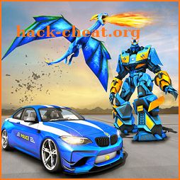 US Police Transform Robot Car Fire Dragon Fight icon