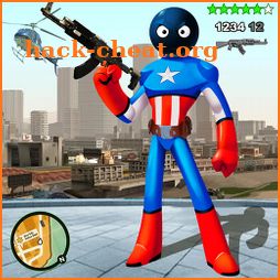 US Stickman Captain Stickman Rope Hero Counter icon