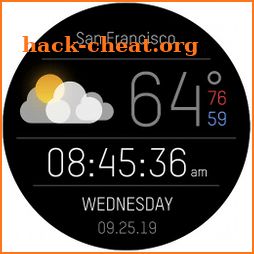 Weather Black Premium Watch Face icon