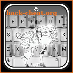 White Cute Love Keyboard Theme icon