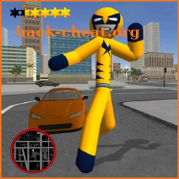 Wolveine Stickman Rope Hero Miami Mafia Simulator icon