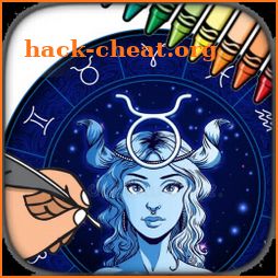 Zodiac Astrology Coloring icon