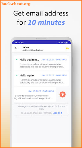 10 Minute Mail - Instant disposable email address screenshot