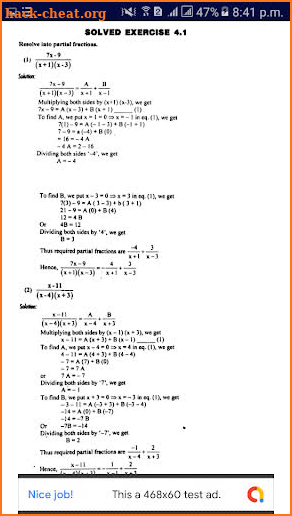 10th class math exercise solved book screenshot