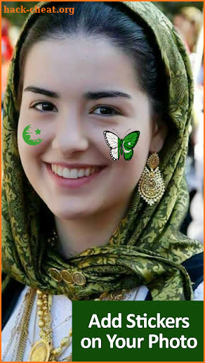 14 August Photo Frame Maker - Pakistan Flag Face screenshot