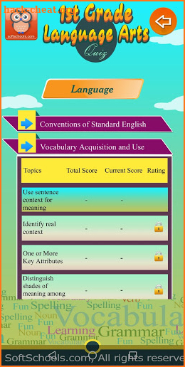 1st Grade Language Arts screenshot