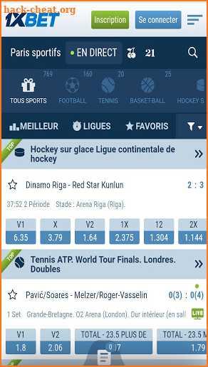 1xBet accès Mobile screenshot