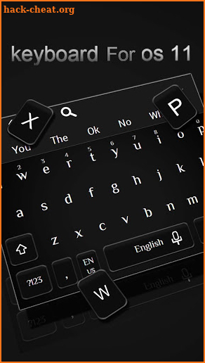 2018 Black Phone X  keyboard Theme screenshot