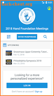 2018 Hand Foundation Meetings screenshot