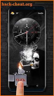 2018 Skull Lighter Lock Screen - Click to Unlock screenshot