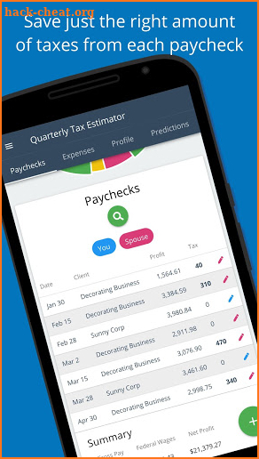 2019 Quarterly Tax Estimator screenshot