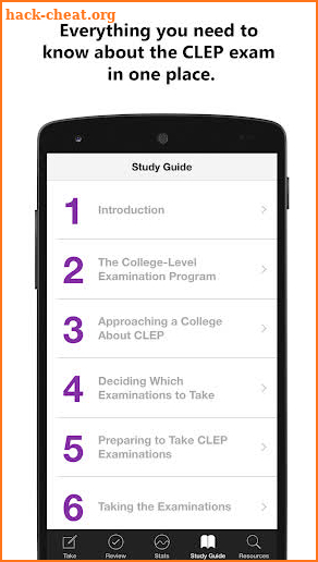 2020 Official CLEP Study Guide App screenshot