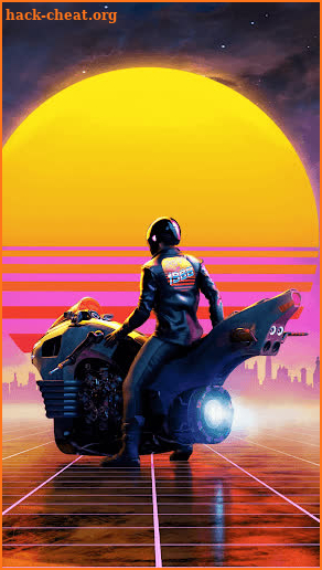 2021 Cyberpunk Moto Theme -> GB Whats Plus Azul screenshot