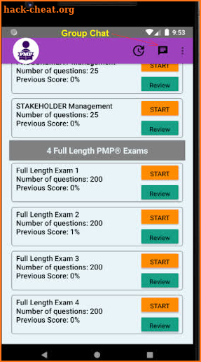 2021 PMP® Exam Simulator PMBOK® 6th Edition screenshot