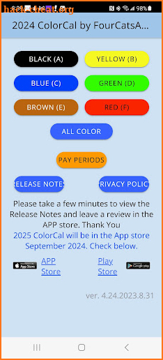 2024 ColorCal USPS calendar screenshot