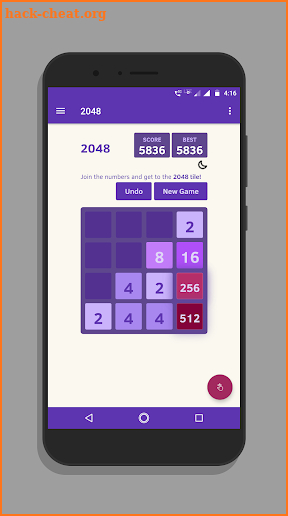 2048 puzzle game - dare to win 2048 game screenshot