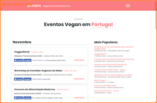 269 Events - Vegan & Animal Activism screenshot